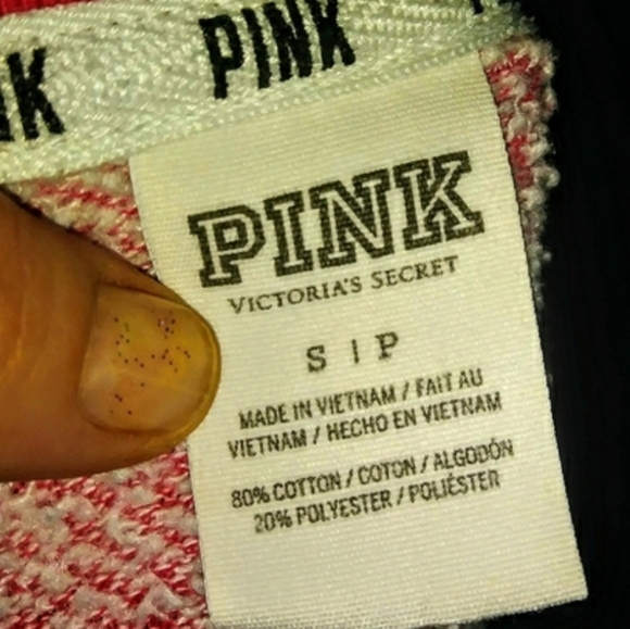 PINK Top Size S Varsity Letterman V Neck EUC - Picture 8 of 10